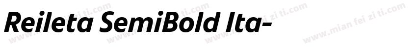 Reileta SemiBold Ita字体转换